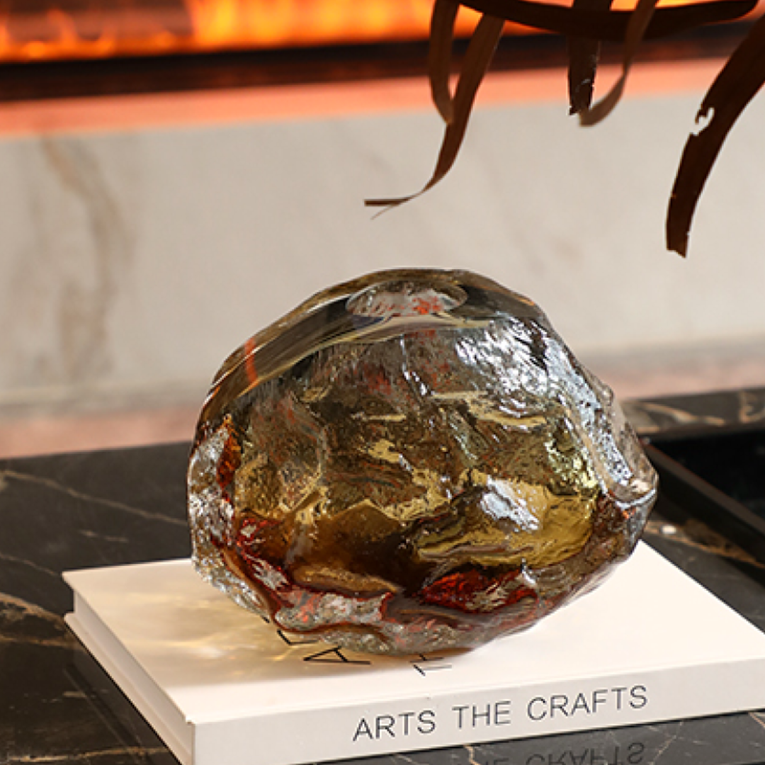 Amber Ice Vase