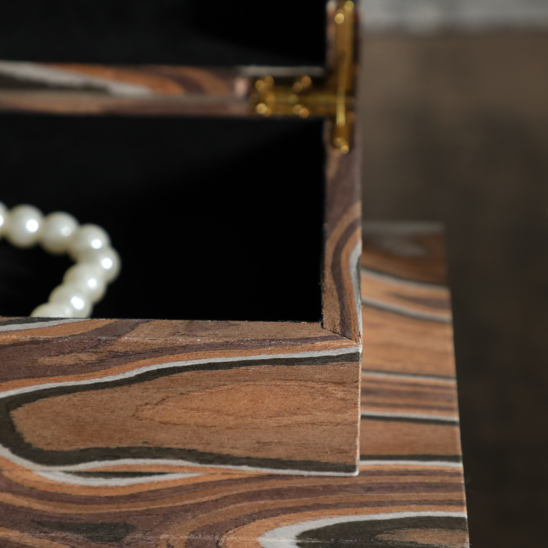Dune Wood Grain Leather Box