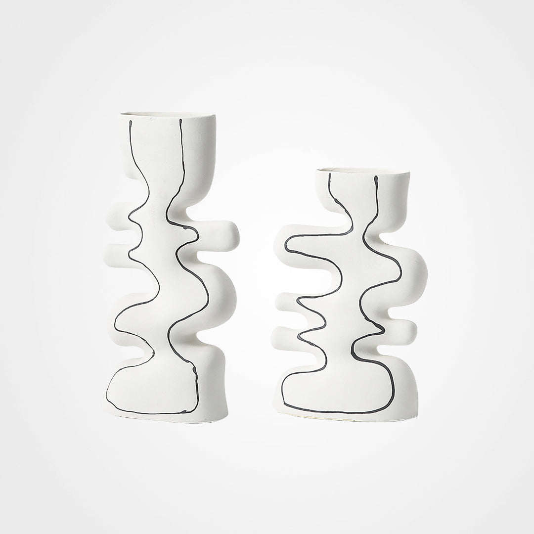 LA-22097 Hand Painted Wave Vase