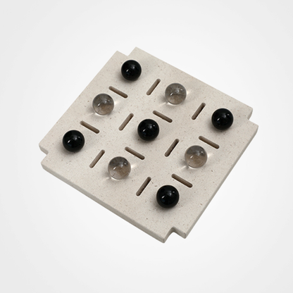 Nine-Bead Stone Tic Tac Toe