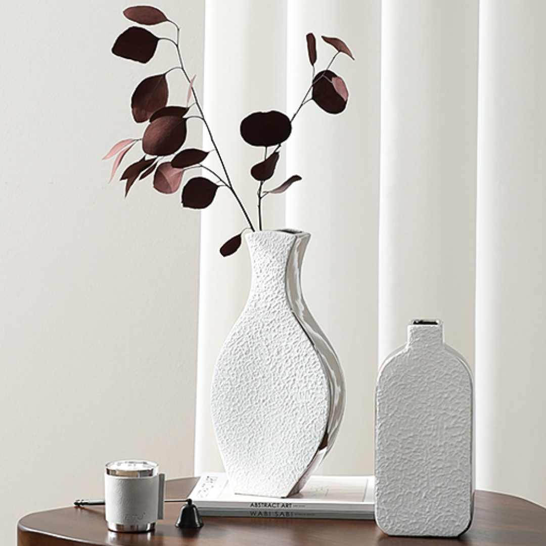 Silver-Rimmed Vase