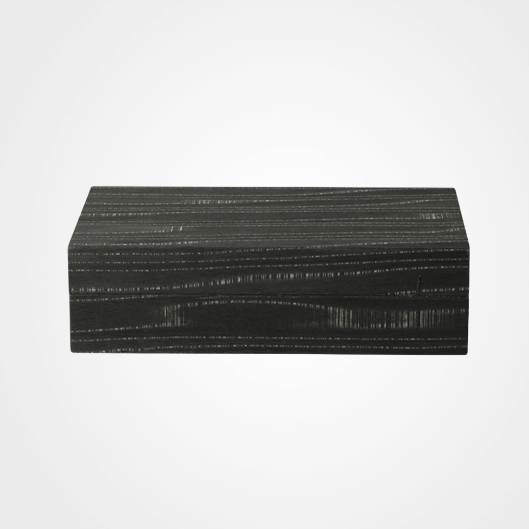 Silver Wood Grain Leather Box
