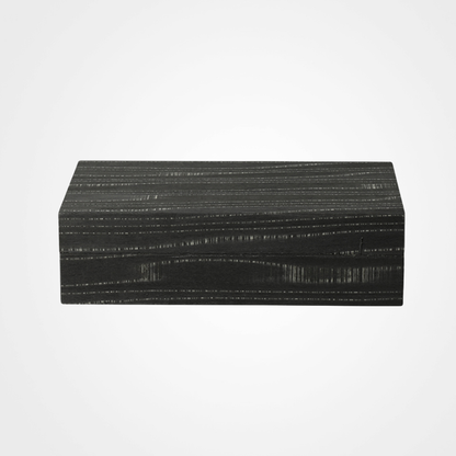 Silver Wood Grain Leather Box