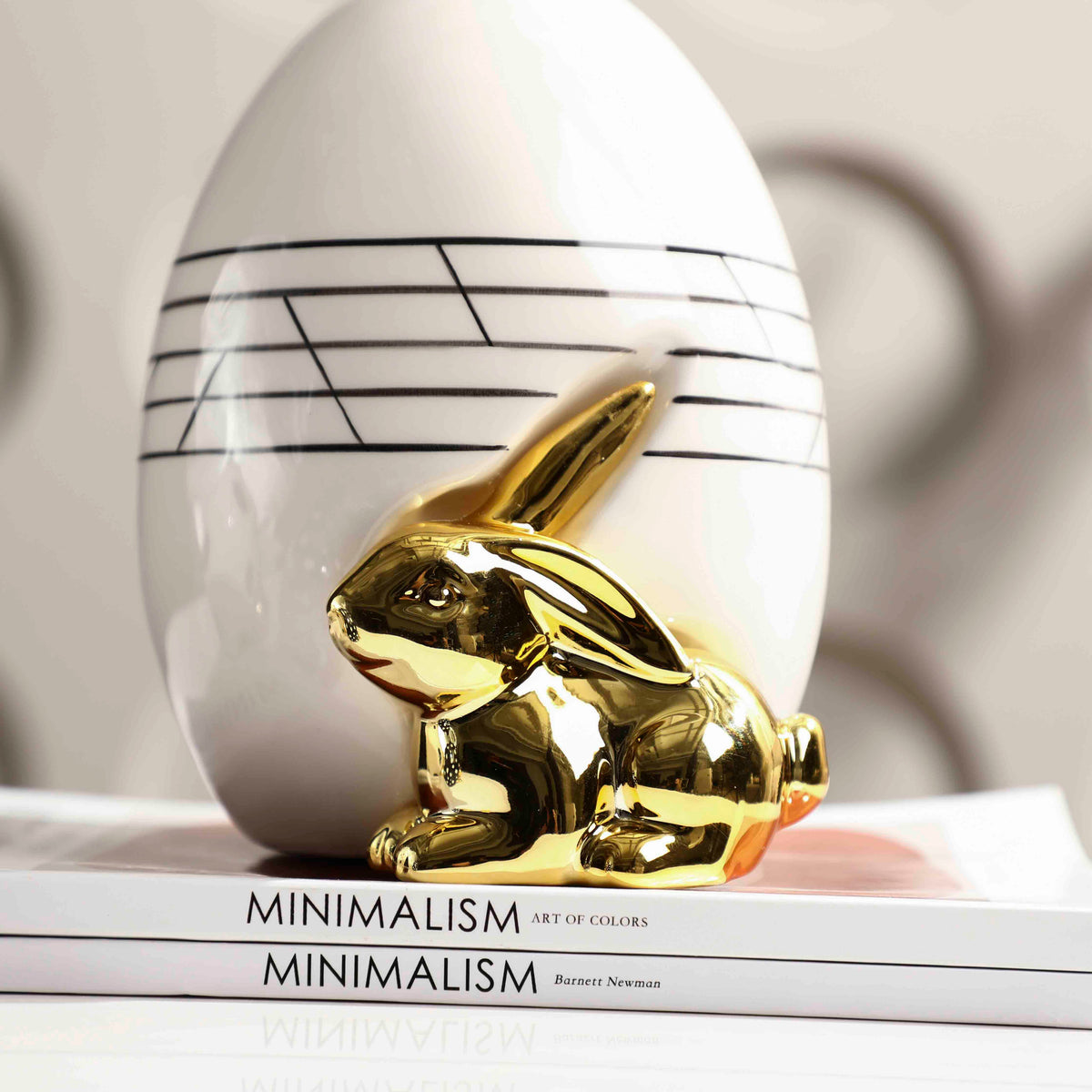 LA-D23052 Rabbit Egg Décor White